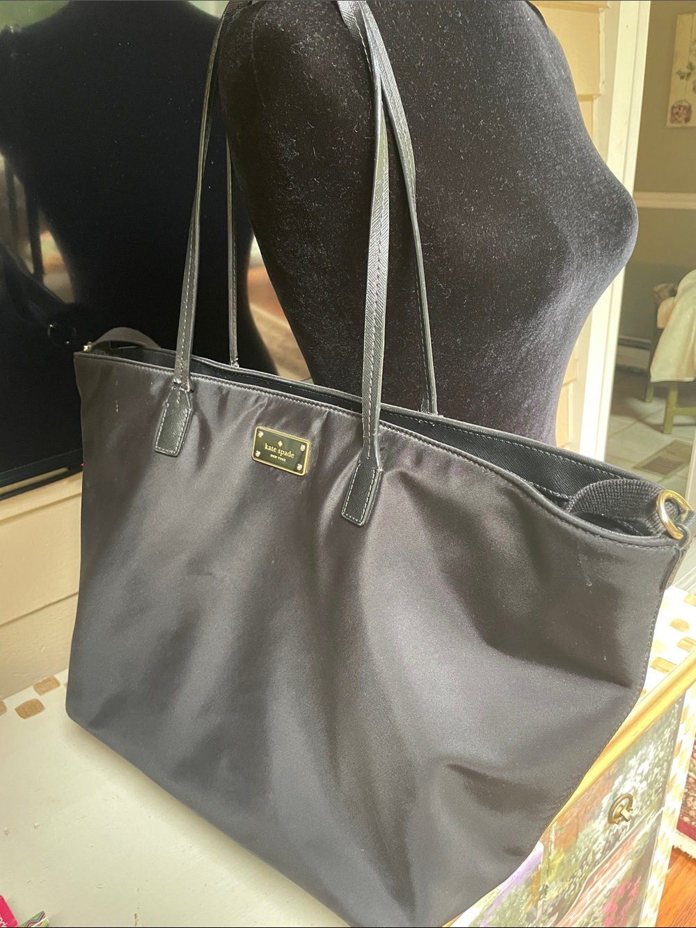 kate spade Black Nylon Tote with Dual Straps